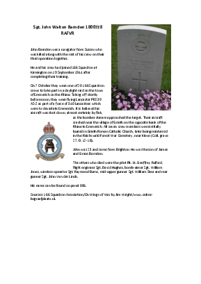 A preview of a PDF biography for Barnden, John Walton